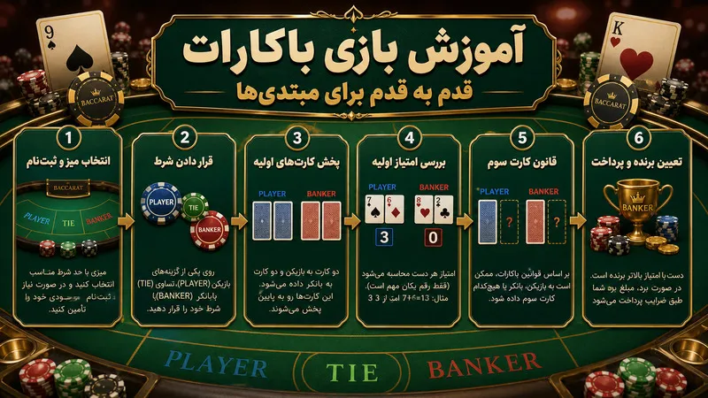 آموزش بازی باکارات قدم به قدم برای مبتدیها