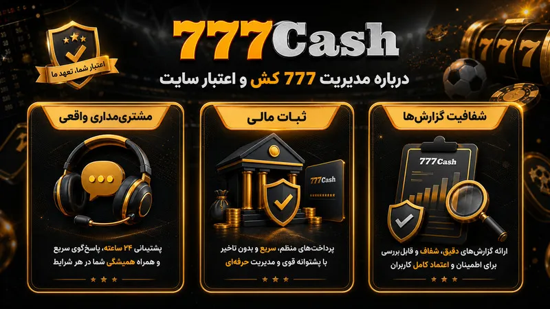 🏢 درباره مدیریت 777 کش و اعتبار سایت