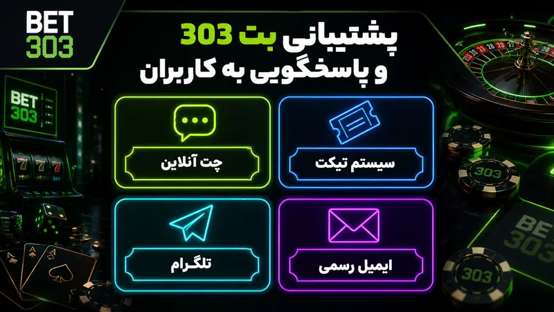 پشتیبانی بت 303 و پاسخگویی به کاربران