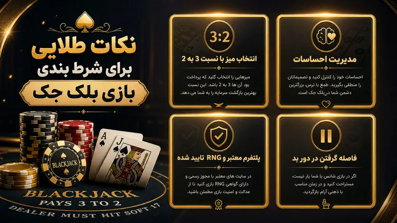 نکات طلایی برای شرط بندی بازی بلک جک