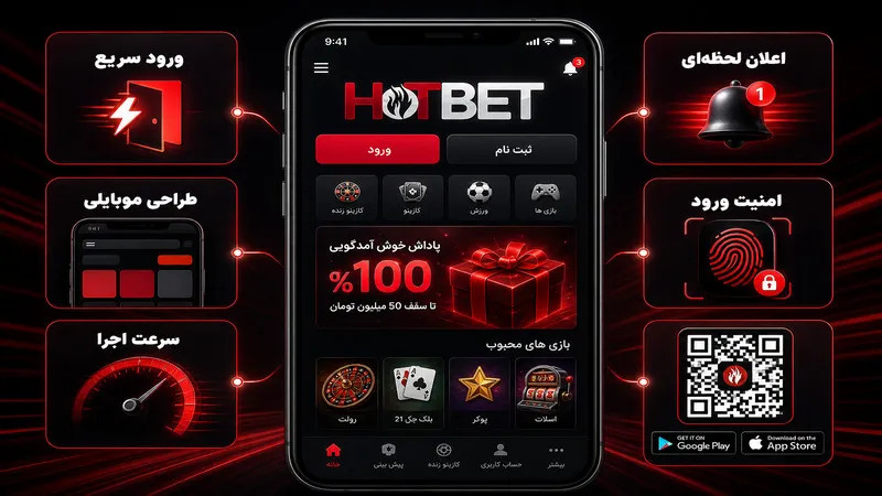 📱 اپلیکیشن سایت هات بت؛ دسترسی راحتتر