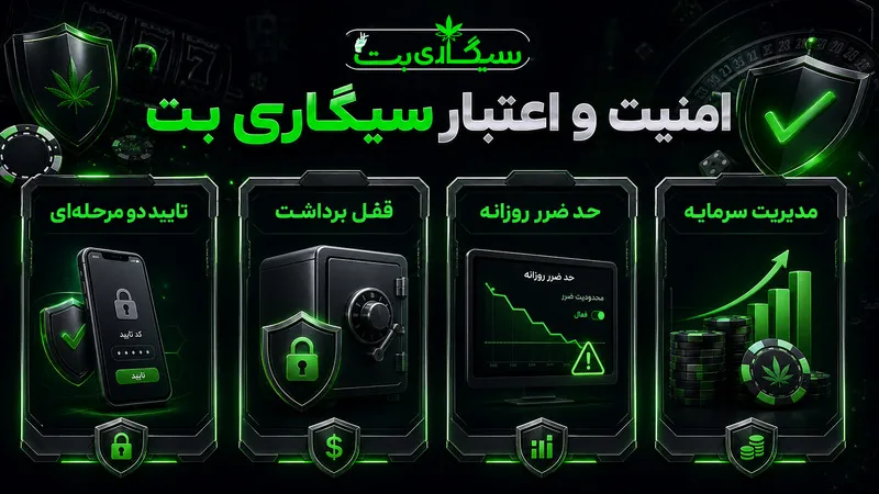 امنیت و اعتبار سیگاری بت 🔐
