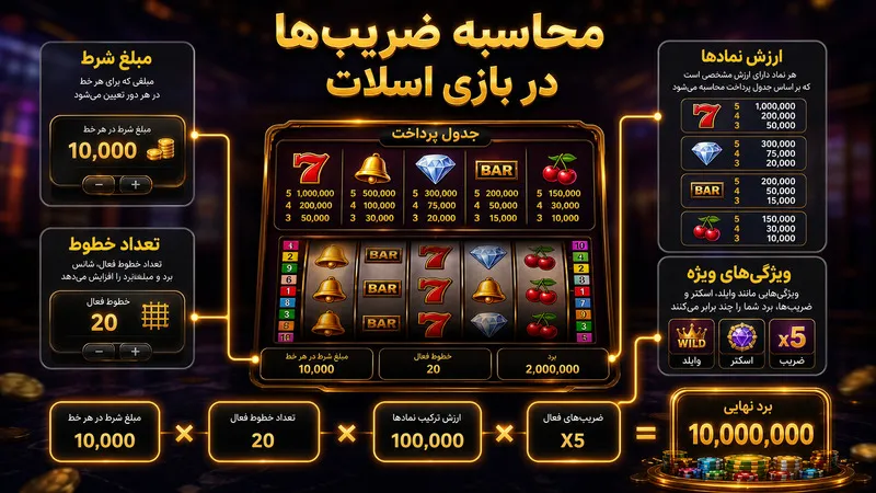 ضریب ها در بازی اسلات چطور محاسبه می شوند؟